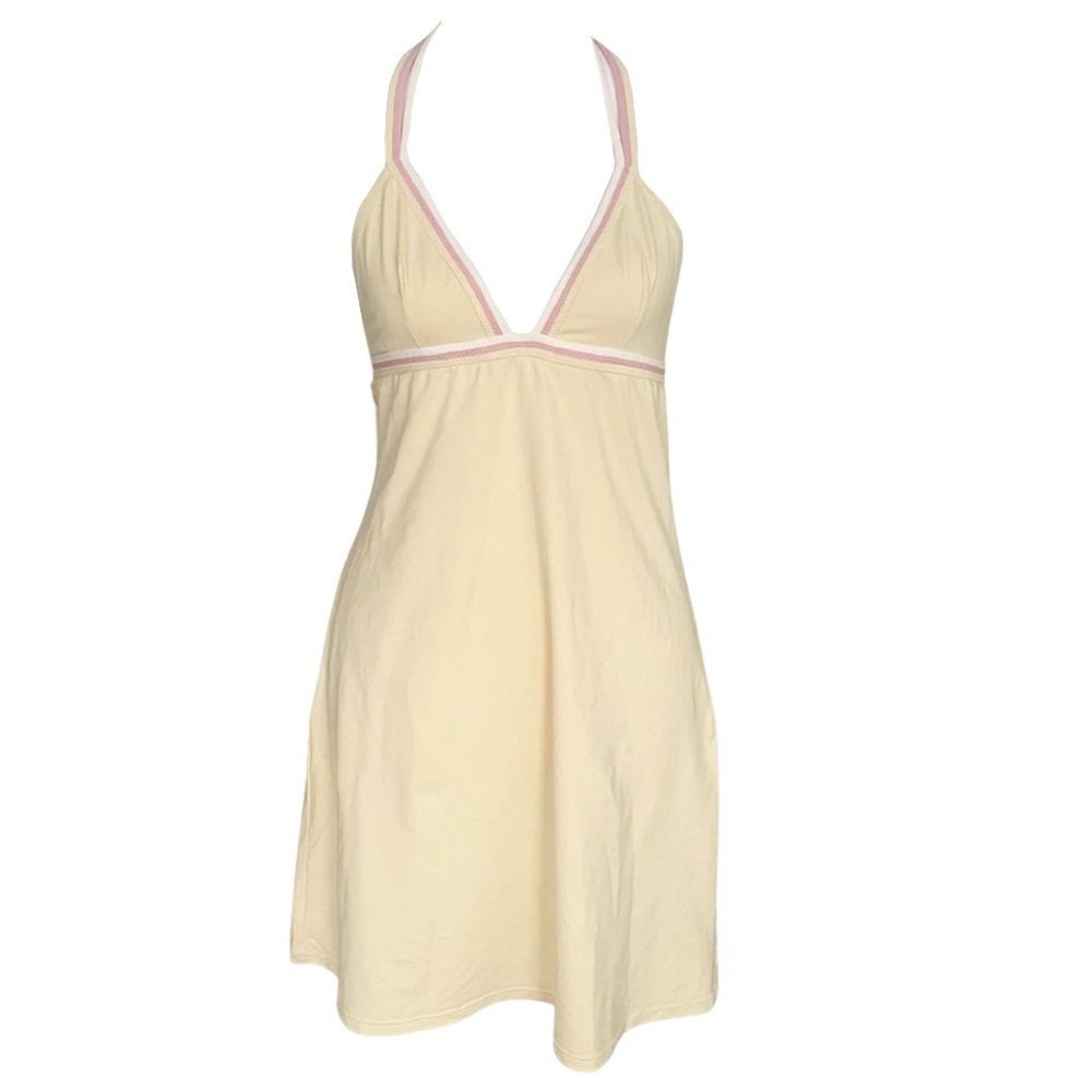 CHANEL 2004 CRUISE YELLOW HALTER DRESS